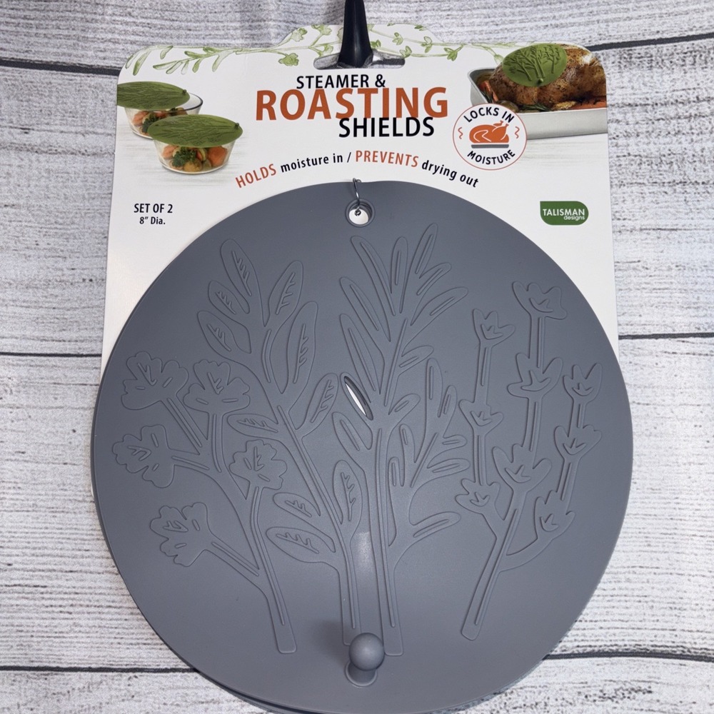 Talisman Designs 8" Silicone Steamer &‎ Roasting Shield - Set of 2